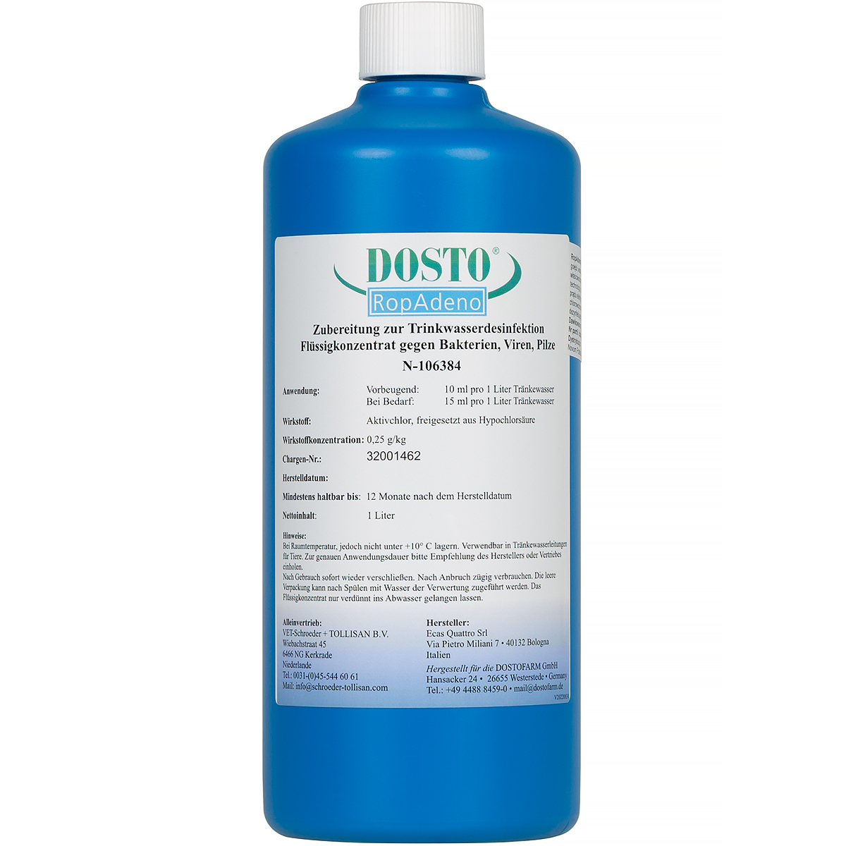 Dosto RopAdeno Tollisan for disinfection of drinking water for pigeons 1 l 