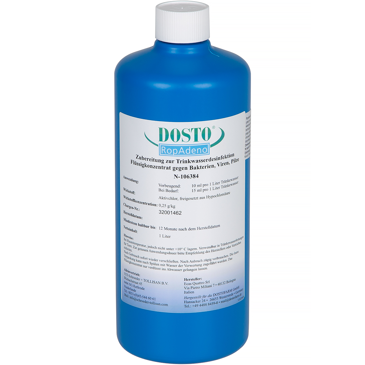 Dosto RopAdeno Tollisan for disinfection of drinking water for pigeons 1 l 