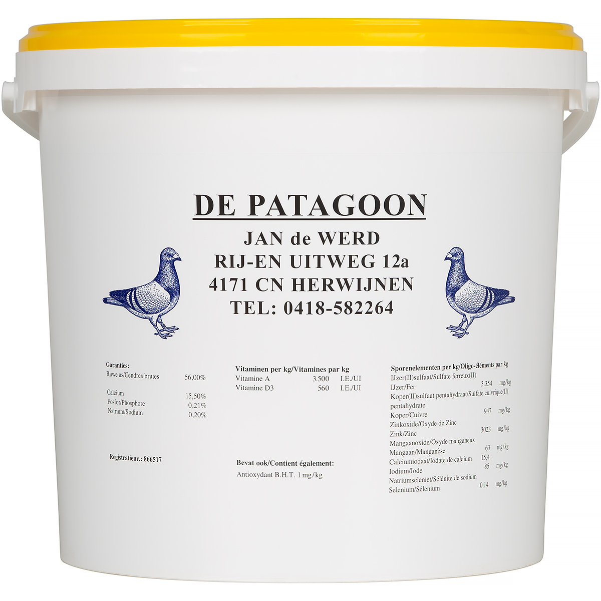 De Patagoon Multi Mix grit for pigeons Backs 10 l
