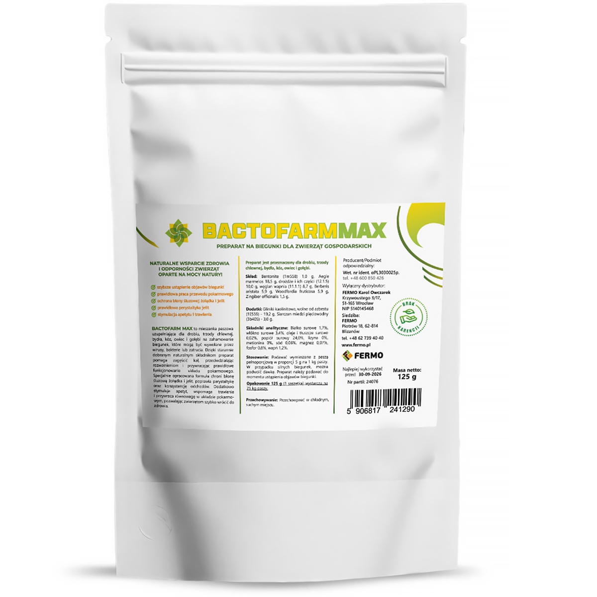 BactoFarm MAX preparation for diarrhea for hens and farm animals 125 g
