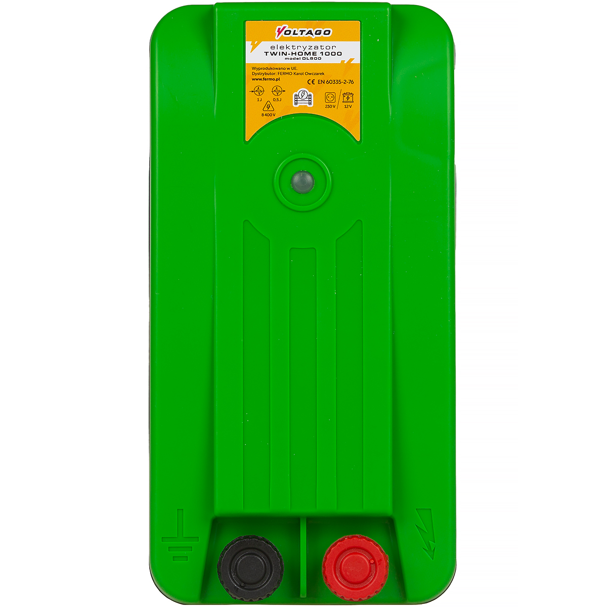 VOLTAGO Twin-Home 1000 Electric Fence Energizer for Dogs, Horses and Poultry – 0.5 J