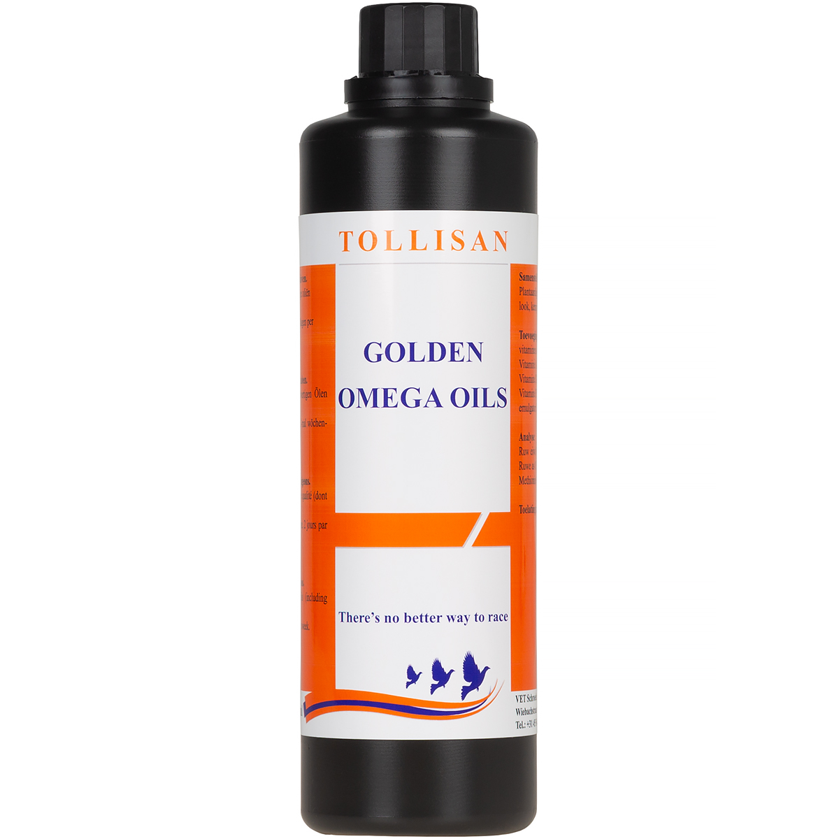 TOLLISAN Golden Omega Oils 500 ml | Omega Oil Blend with Lecithin & Vitamins for Pigeons