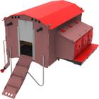RED ROOF Large Mobile Chicken Coop for 10–20 Hens with Drinking System and Nesting Boxes