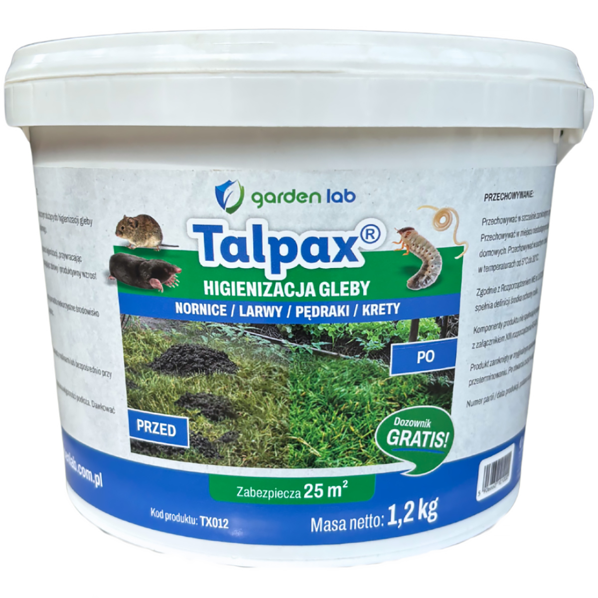 Talpax Nitrogen Fertiliser 1.2 kg | Mole, Vole & Mole Cricket Repellent