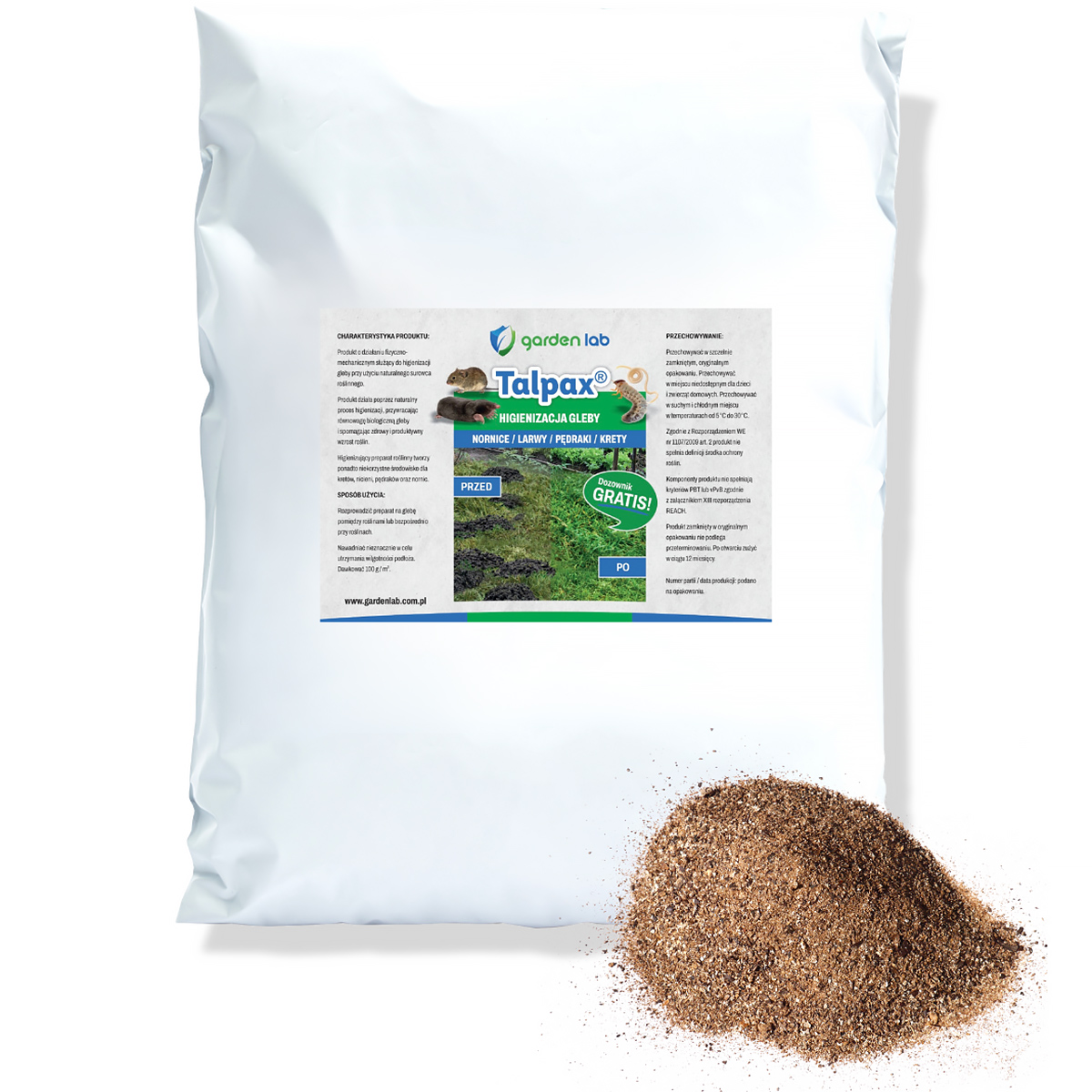 Talpax 10 kg Organic Fertiliser for Moles, Voles & Wireworms
