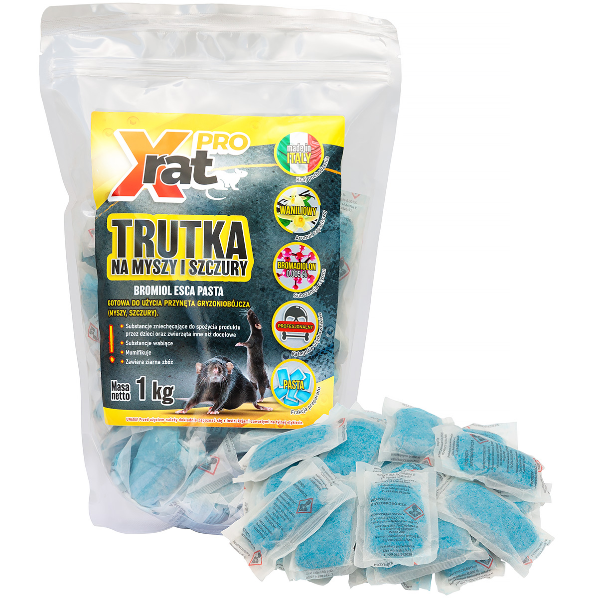 X-RAT PRO Rat & Mouse Poison Paste Bait 1 kg