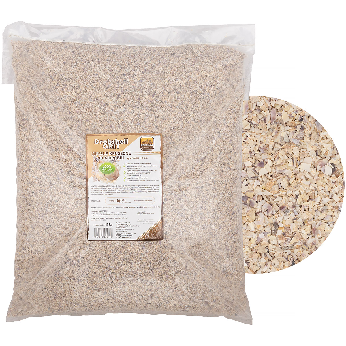 Marine Shell Grit for Chicks & Quail 10 kg | 1–2 mm Calcium Grit