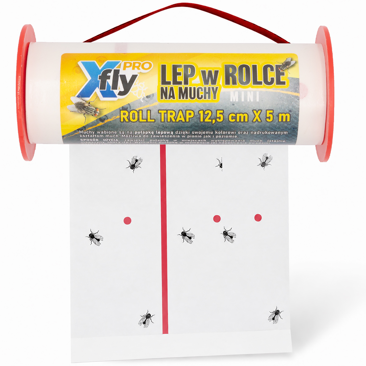 X-FLY PRO Mini Fly Sticky Roll 12.5 cm &times; 5 m | Fly Trap Ribbon
