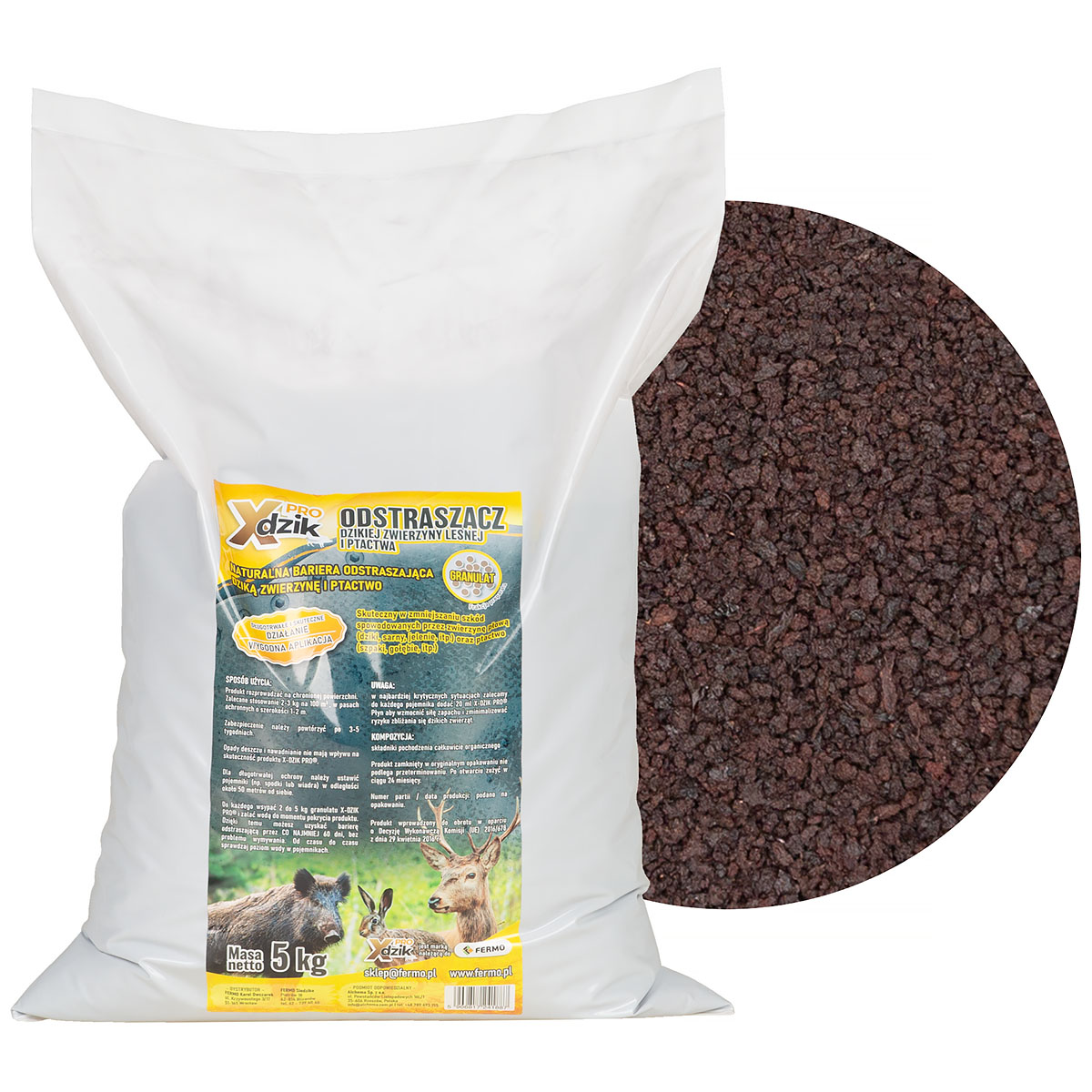X-DZIK PRO Wild Boar, Roe Deer and Red Deer Repellent Granules &ndash; 5 kg