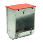 Rabbit feeder metal 19cm with lid