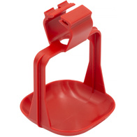 Two-arm square eaves cup for nipple drinkers - large