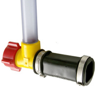 End vent for drinking line with straight rubber fitting