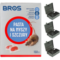 Deratization feeders 3 pcs. set with mouse poison in paste