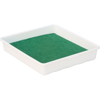 Disinfection pool complete litter box with mat for livestock buildings