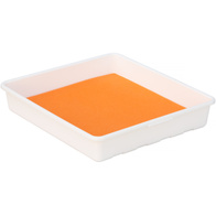 Swimming pool litter box with Eco mat for disinfection of shoes for livestock buildings