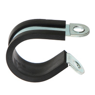 Clamp in rubber insert 26 x 15 mm