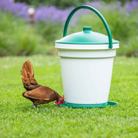 Drinker with float for poultry 18l green