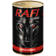 RAFI CLASSIC wet dog food with beef set in cans 6 x 1240 g
