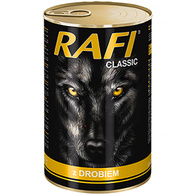 Wet dog food RAFI CLASSIC with poultry 1240 g can 1 pc.