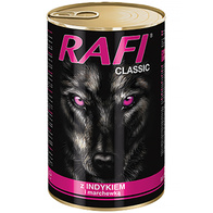 RAFI CLASSIC with turkey wet dog food set in cans 6 x 1240 g