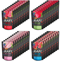 Wet dog food RAFI MIX flavors in sachets set 40 x 300 g