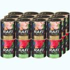 Wet dog food RAFI mix venison quail 24 x 800 g