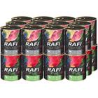 Wet dog food RAFI mix venison beef gizzards 24 x 800 g