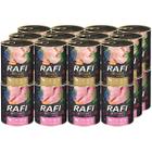 Wet dog food RAFI mix turkey quail 24 x 800 g