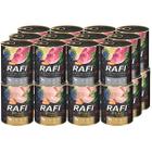 Wet dog food RAFI mix quail beef gizzards 24 x 800 g