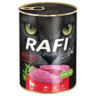 RAFI wet cat food with veal cans 24 x 400 g
