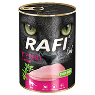 Wet cat food RAFI with grain-free turkey cans 12 x 400 g