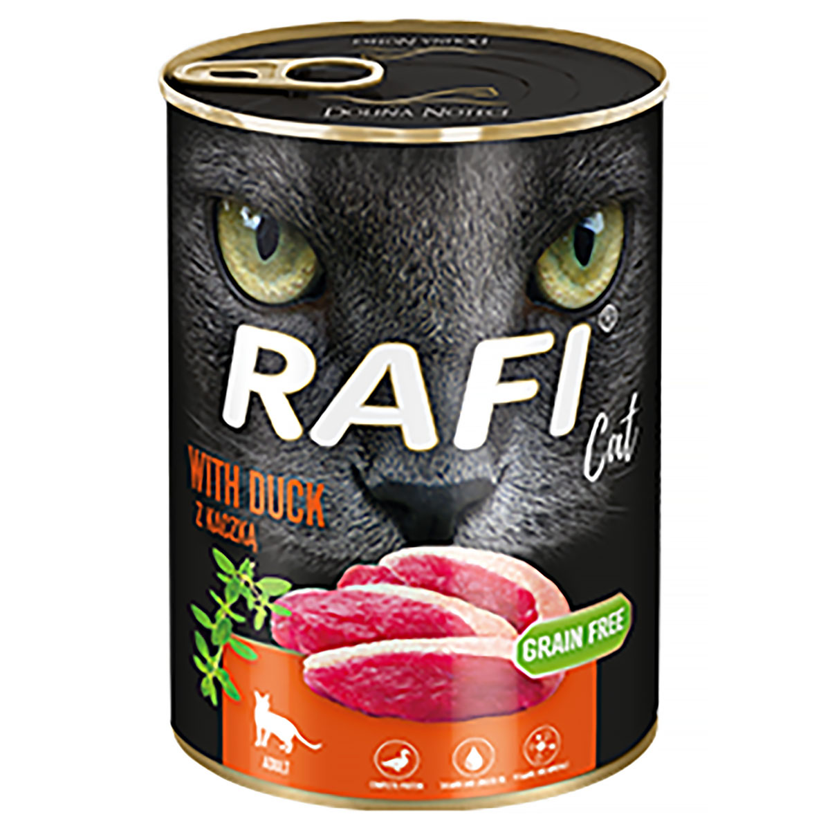 RAFI wet cat food with mix of duck turkey flavors cans 24 x 400 g