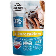 FRENDI wet cat food in sauce with chicken sachet 24 x 100 g