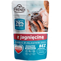 FRENDI wet cat food in lamb sauce sachet 24 x 100 g
