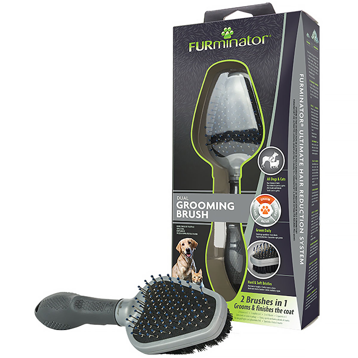 FURminator Dual Grooming Brush Double-sided brush for dog and cat