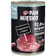 Wet dog food Pan Miesko pork with wild boar 400 g
