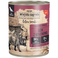 Wet dog food Wiejska Zagroda Leśne smaky mix of flavors set 10 x 800 g