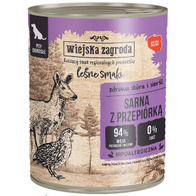 Wet dog food Wiejska Zagroda Leśne Smaki Roe deer with quail 800 g adult dogs