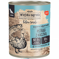 Wet dog food Wiejska Zagroda Leśne Smaki Trout with duck 800 g senior