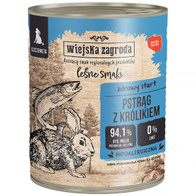 Wet dog food Wiejska Zagroda Leśne Smaki Trout with rabbit 800 g puppies