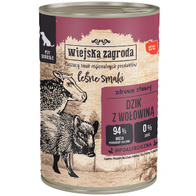 Wet dog food Wiejska Zagroda Leśne Smaki Wild boar with beef 400 g adult dogs
