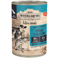 Wet dog food Wiejska Zagroda Leśne Smaki Trout with veal 400 g adult dogs