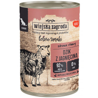 Wet dog food Wiejska Zagroda Leśne Smaki Wild Boar with lamb 400 g senior