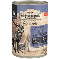 Wet dog food Wiejska Zagroda Leśne Smaki Deer with quail 400 g puppies
