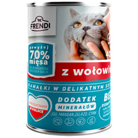 FRENDI wet cat food in sauce with beef set 10 x 400 g