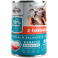 FRENDI wet cat food in sauce with salmon set 10 x 400 g