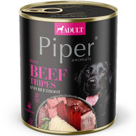 Piper wet dog food with beef gizzards and beetroot 800 g can 1 pc