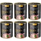 Piper wet dog food with chicken hearts and spinach in cans 6 x 800 g