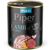 Piper wet dog food with lamb and carrots 800 g can 1 pc