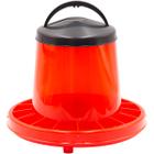 Poultry feeder compact, transparent, red 3 kg